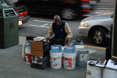 Drummer on the street, San Francisco