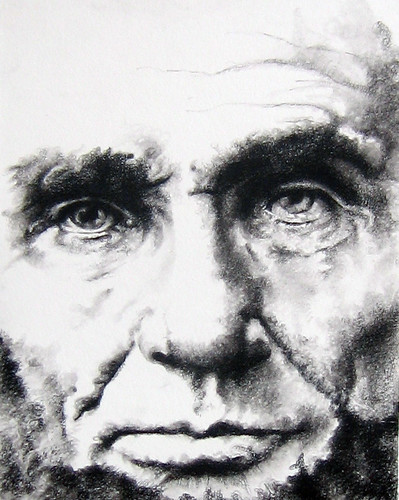 Colored pencil drawing entitled Lincoln