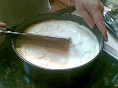 Bill Granger's cheesecake in the making. by Len G