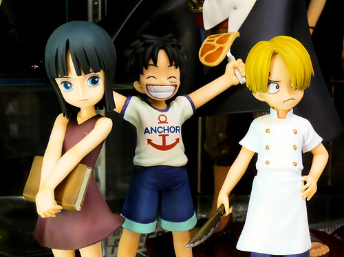 Robin, Luffy, Sanji as kids (from One Piece)