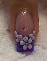 3D flower nail art design