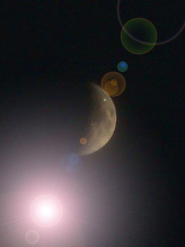 waxing crescent moon. Waxing Crescent Moon Lens