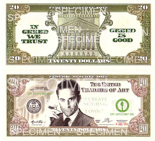 dollar bill artwork. It looks like a US dollar bill