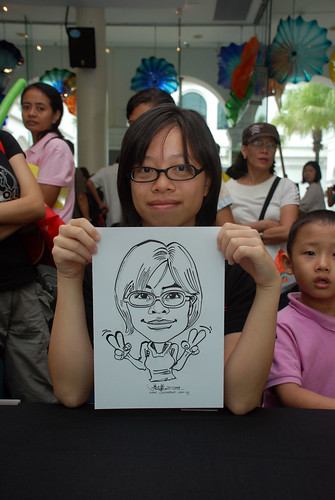 Caricature live sketching at Singapore Art Museum Christmas Open House - 5