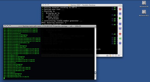 gentoo on parallels on OSX