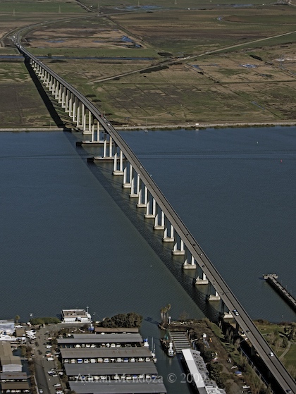 "Aerial Photo" "California Delta" "Antioch Bridge" "San Joaquin River"