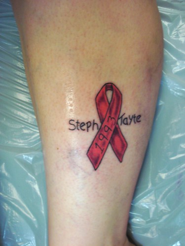 lung cancer ribbon. Breast cancer ribbon tattoo