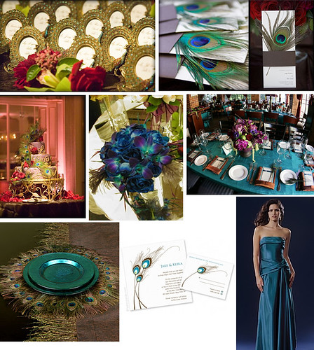 Peacock Wedding Images contained within this inspiration board are the