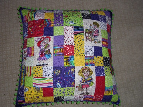 Quilted pillow finished