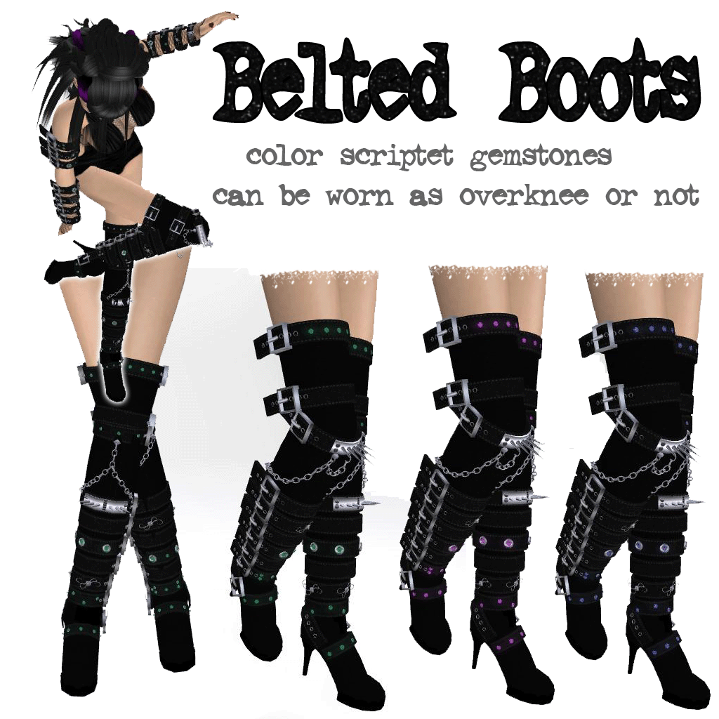 belted boots from deadkitties in second life