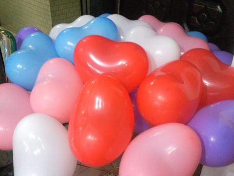心型空飄氣球，紅色，白色，粉紅色，粉藍色，粉紫色，共25顆 by dod_balloon