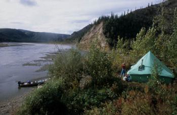Camped on Porcupine River, searching for caribou