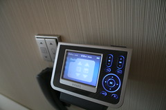 The control panel for the room