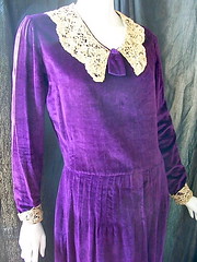 1920s Purple Velvet Dress