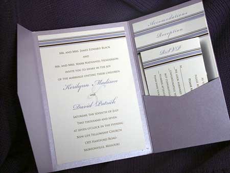 Pocket Wedding Invitation Sample1