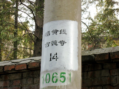 Telegraph pole near Gude Temple