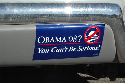 Anti-Obama bumper sticker in Nevada by Kevglobal.