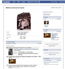 Pagina de Facebook de la Biblioteca Nacional