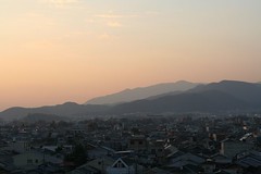 2008年12月29日、京都の夕焼け
