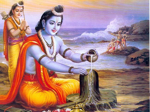 Rama worshiping Supreme Lord Shiva