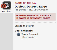 Kongregate Badge of the Day: Dubious Descent