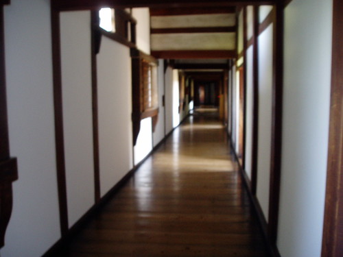 你拍攝的 姬路城的走廊。