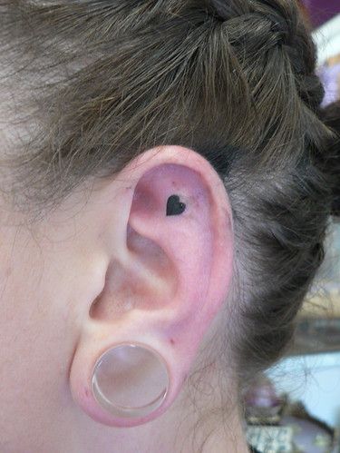 behind ear tattoos. Tribal Tattoo Behind Ear.