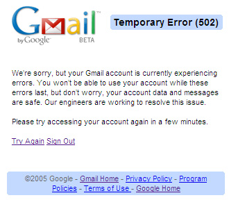 Gmail down 