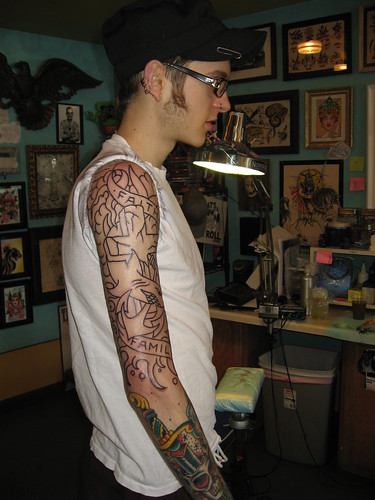 Tattoo Outline by Tony Hundahl of Rock of Ages Rock of Ages