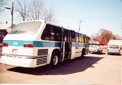 Kenosha Transit 1978 slope back GMC RTS bus. Kenosha Wisconsin. April 2000.