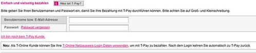 T-Pay - Das Bezahlsystem der Deutschen Telekom - Anmelden