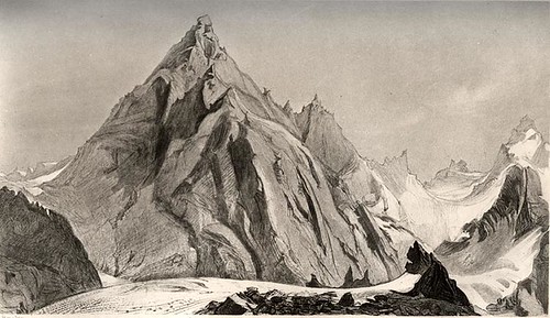 The Aigiulle Blaitiere. c. 1856 by John Ruskin by you.