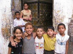 Kids in the Jewish Quarter of Fes