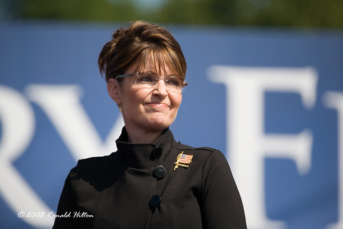Alaska Governor Sarah Palin attends a campaign rally in Fairfax, Virginia