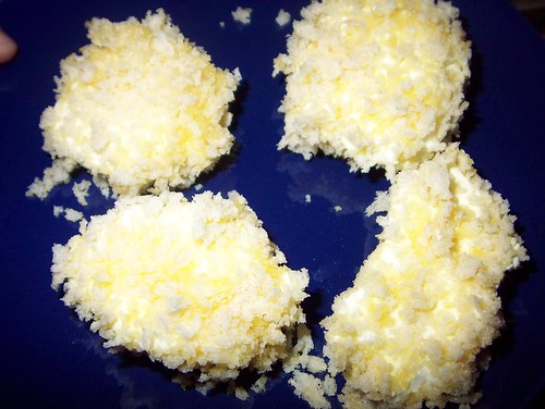 goat cheese coated with panko