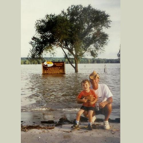 mississippi river flood of 1993. Richard and Grandpa - Mississippi River Flood 1993. Keokuk, Iowa