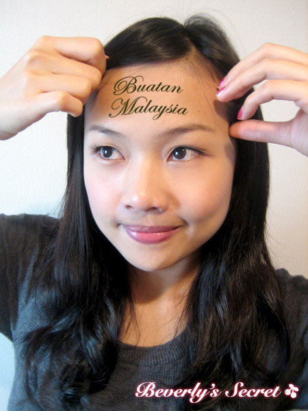 tattoo(forehead) (made in malaysia) SHIT!!! They don't read Malays words!