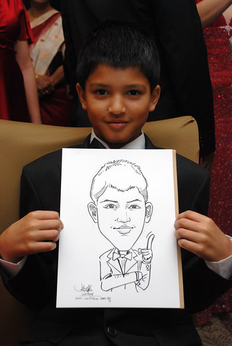caricature live sketching for wedding dinner 120708  - 13