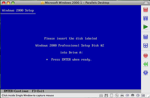 Windows 2000 setup.