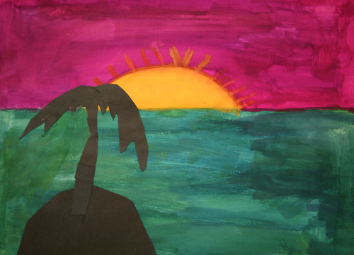 Anna palm tree silhouette