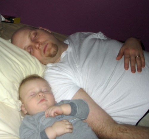 Owen and Daddy sleeping