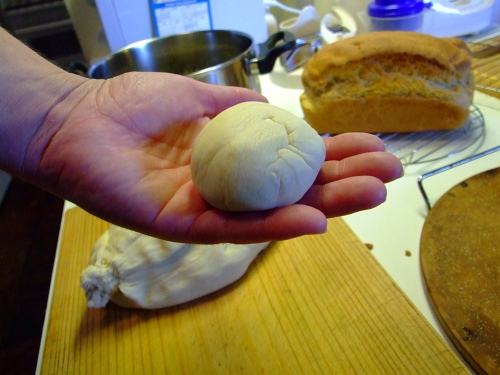 finished dough roll