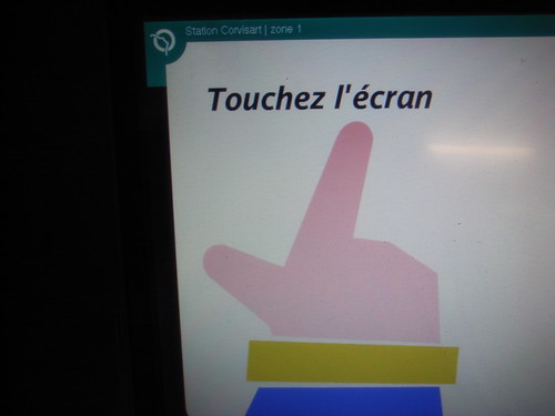 Touch the screen