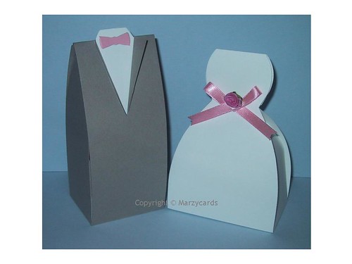 Tuxedo Wedding Favor Gift Box Bride and 