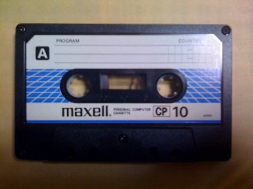 Casette tape for recording PC programs