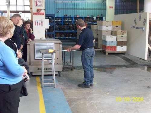 Ireland - Waterford Crystal Factory Tour - glass blower demonstration