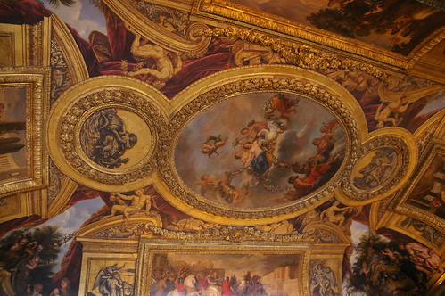 凡爾塞宮內部20 - 金壁輝煌的天花板及壁畫