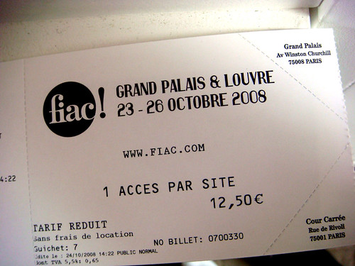 fiac entrance ticket
