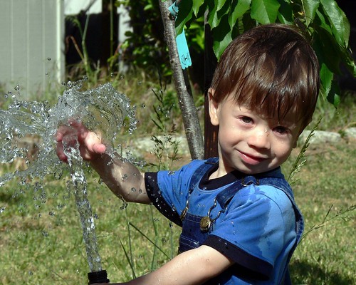 First time playing with a hose