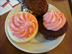 The Royale with Cheese and Strawberry Cupcakes from Cupcake Royale